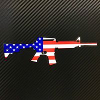 AR15 American Flag Color Sticker Gun Custom Vinyl USA Merica United States Marines Army Navy Airforce RED White Blue Black