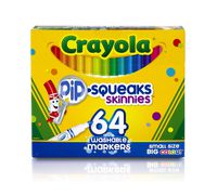 Crayola Pip-Squeaks Skinnies Washable Markers, 64 count, Great for Home or School, Perfect Art Tools