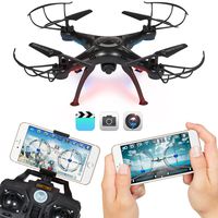 Best Choice Products 4-Channel 2.4G 6-Axis Gyro RC Headless Quadcopter Drone w/WiFi Camera, Real Time Video - Black