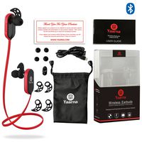 Yaarna Bluetooth Headphones - Sweatproof Wireless Earbuds with Microphone and Travel Bag - Perfect Sound and Fit for Sports, Running, Workout, Jogging