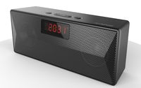 Monpos (Sport 1) Bluetooth Speaker with Built-in Mic, Dual-Driver, Alarm Clock, FM, MP3 Player (flash driver & Micro SD card) Portable Wireless Speaker with Superior Sound, Rich Bass. (SP1 Black)