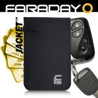 Faraday Jacket Bag Heavy Duty Black Canvas for Key FOBs, Door Key Cards, Credit Cards -