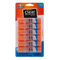 Elmer's Clear Glue Stick (E4061), 6 count