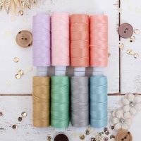 Threadart 8 Color Pearl Cotton Thread Set Pastel Colors | 75yd Spools Size 8 | Perle Cotton for Friendship Bracelets, Crochet, Hardanger, Cross Stitch, Needlepoint, Hand Embroidery | 8 Pastel Colors