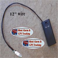 Blinking/Flashing LED Auto Theft Deterrent Fake Car Alarm System Flasher AAA Battery Box can be Hidden so only The Light Shows, On/Off Switch, Available in 7 Colors, 2 Window Warning Decals (White)