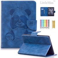 Case for Kindle E-Reader (8th Generation 2016), LittleMax(TM) PU Leather Panda Embossed Wallet Case Magnetic Closure Cover for Amazon Kindle 6" Display, 8th Gen 2016 Release -01 Blue
