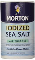 Morton Salt Iodized Sea Salt, 26 oz, 2 pk