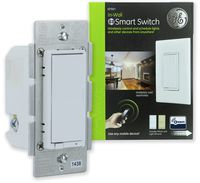 GE Z-Wave Wireless Smart Lighting Control Light Switch, On/Off Paddle, In-Wall, White & Lt. Almond Paddles, Repeater & Range Extender, Zwave Hub Required- Works with SmartThings Wink and Alexa, 12722