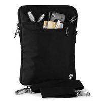 Black Mighty Nylon Jacket Slim Compact Protective Shoulder Bag Sleeve Carrying Case Cover for The Sylvania SDVD9000B2 9 inch Portable DVD Player with Car Bag, Kit, Swivel Screen, USB, SD Card Reader