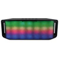 HyperGear Portable Rave Wireless Stereo Speaker Plays Booming Sound With An Interactive Multi-colored Light Show, Built-in Speakerphone & FM Radio. Pair Any Bluetooth Device Up To 8 hrs (Black)