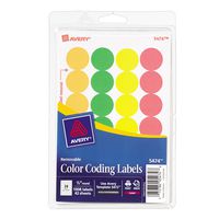 Avery Removable Print or Write Color Coding Labels for Laser and Inkjet Printers, 0.75 Inches, Round, Pack of 1008 (5474)