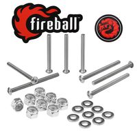 Fireball Dragon Stainless Steel Skateboard Hardware Set (Button Allen, 2.5")