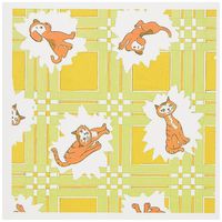 3dRose Cat and Dog in Plaid - Greeting Cards, 6 x 6 inches, set of 12 (gc_41018_2)