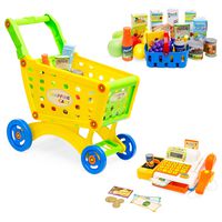 Best Choice Products 27-Piece Grocery Store Playset w/ Cash Register, Plastic Food and Play Money