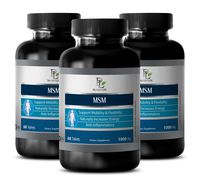 Anti inflammatory Joints - MSM 1000MG - Natural Joint Support - msm Supplement for Humans - 3 Bottles (180 Tablets)