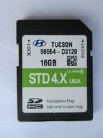 D3120 2016 2017 Hyundai TUCSON Navigation MAP Sd Card,GPS UPDATE 16GB, U.S.A OEM PART # 96554-D3120 STD 4X OEM PART