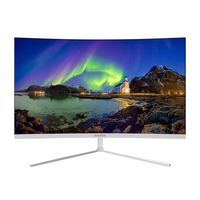 VIOTEK NB27CW 27-Inch LED Curved Monitor with Speakers, Bezel-Less Samsung VA Panel, 75Hz 1080P Full-HD FreeSync VGA HDMI VESA, Updated Version (White)