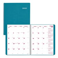 Brownline 2020 Duraflex Monthly Planner, 14 Months (Dec 2019-Jan 2021), Twin-Wire, Aqua, 11 x 8.5 Inches (CB1262V.AA-20)