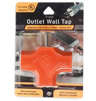 Jacent Multi-Directional Grounded Triple Outlet Wall Tap Outlet Extender with 3 Prong Plug-in, 1 Pack