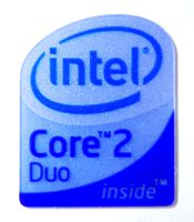 Original Intel Core 2 Duo Inside Silver Top Sticker 16 x 20mm [178]