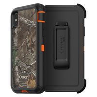 OtterBox DEFENDER SERIES SCREENLESS EDITION Case for iPhone Xs & iPhone X - Retail Packaging - (BLAZE ORANGE/BLACK W/REALTREE XTRA CAMO)