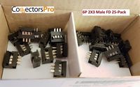 Connectors Pro 25-Pack IDC 2X3 6 Pins 2.54mm Pitch Male Transition Dual Row Plugs for Flat Ribbon Cable (FD-6P 25-PK)