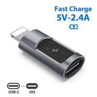 CONMDEX iOS Phone Xs to USB C Adapter 5V 2.4A PD Fast Charge Type C to Phone XS Max Converter Charger Compatible with Phone Xs 8 8 Plus 7 7 Plus 6 7s Plus SE Connect MacBook