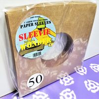 50 Pack of Tan Brown Paper Sleeves for 45s 7" 45rpm ~ Covers Over Any 45 Vinyl Record ~ Lightweight (+ 1 Free dj Magnet)