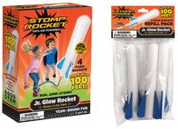Stomp Rocket Jr. Glow Rocket and Rocket Refill Pack, 7 Rockets and Toy Rocket Launcher - Outdoor Rocket Toy Gift for Boys and Girls Ages 3 Years and Up