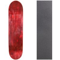 Cal 7 Blank Skateboard Deck with Grip Tape | 7.75, 8.0 and 8.25 Inch | Maple Board for Skating (8.25 inch, Red)