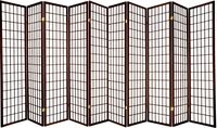Legacy Decor 10 Panel (71" H x 175" W) Japanese Oriental Style Room Screen Divider Espresso Color...