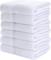Utopia Towels Cotton Towels,White, 22 x 44 Inches Towels for Pool, Spa, and Gym Lightweight and Highly Absorbent Quick Drying Towels, (Pack of 6)