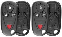 KeylessOption Keyless Remote Car Key Fob Shell Case Button Pad Cover for Acura MDX, RSX, TL, CL, RL E4EG8D-444H-A, OUCG8D-387H-A (Pack of 2)