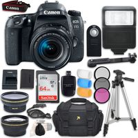 Canon EOS 77D DSLR Camera with Canon EF-S 18-55mm f/4-5.6 is STM Lens + Accessory Bundle
