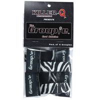Killer-Q Guitar Cable Organizer System - The Groupie Cord Keeper Tie Solution For Instruments, Audio Equipment - Zebra, 4 Pack
