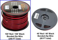 GS Power 16 Ga Gauge 100 feet CCA Copper Clad Aluminum Red/Black Bonded Zip Cord Speaker Cable for Model Train Car Audio Radio Amplifier Remote Trailer Harness Home Theater LED Light Wiring