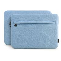 Feminine Series Laptop Zipper Sleeve for MacBook Air/Pro/Pro Retina 13 Inch (Light Blue Rose)