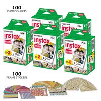 Fujifilm INSTAX Mini Instant Film (White) for Fujifilm Mini 8 & Mini 9 Cameras (100 Stickers)