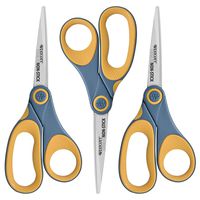 Westcott 15454 8" Titanium Non-Stick Straight Scissors, 3 Pack