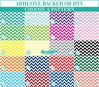 CHEVRON PATTERN #8 Basic Colors Heat Transfer or Adhesive Vinyl CHOOSE YOUR MATERIAL and PATTERN!