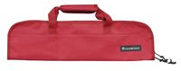 Messermeister 5-Pocket Heavy Duty Nylon Padded Knife Roll, Luggage Grade and Water Resistant, Red