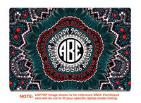 decalrus - Protective Decal for The Lenovo Yoga 730 15 (15.6" Screen) Laptop with Customized Monogram LEyoga730_15-Monogram16