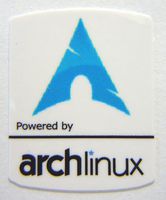 Powered by archlinux Sticker 19 x 24mm [534]