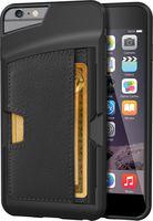 Smartish iPhone 6 Plus/6s Plus Wallet Case - Wallet Slayer Vol. 2 [Slim Protective Kickstand] Credit Card Holder for Apple iPhone 6s Plus/6 Plus (Silk) - Black Onyx