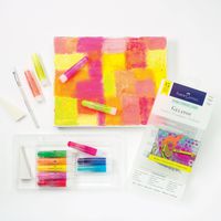 Faber-Castell Gelatos Colors Set, Brights - Water Soluble Pigment Crayons - 15 Bright Colors