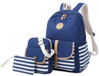 School Backpack for Girls, Gazigo Womens High School College Bookbags Laptop Bag (Blue)