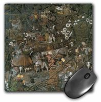 3dRose Fairy Fellers Master Smoke, Richard DADD, 1855 Fantasy Fairy Mouse Pad, 8" x 8" (mp_126226_1)