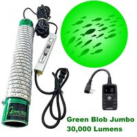 Green Blob Outdoors Underwater Fishing Light, LED with Timer 7500/15000/30000 Lumen Fish Attracting Light, Snook (30000 50ft Cord)