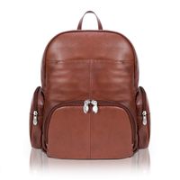 McKlein, S Series, Cumberland, Pebble Grain Calfskin Leather, 15" Leather Dual Compartment Laptop Backpack, Brown (88364)