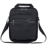 Kenneth Cole Reaction Lightweight Durable 1680D Polyester Anti-Theft RFID Crossbody Travel Tablet Bag, Black, One Size